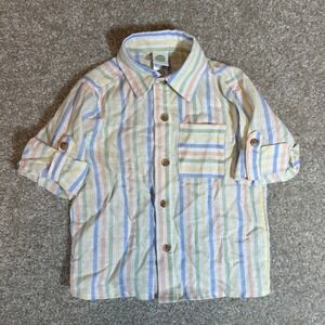 Little Me Baby Boys‎ Button-Up Striped Shirt Pastel Colors 12M Clothes